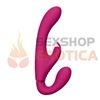 Doble estimulador strapon con estimulacion de punto G doble y carga USB